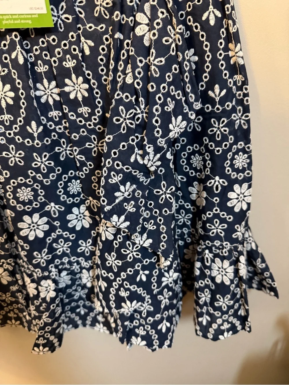 kate spade Navy Shore Thing Eyelet Wrap Skirt